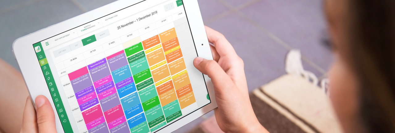 Female using Pocket PA app on an iPad