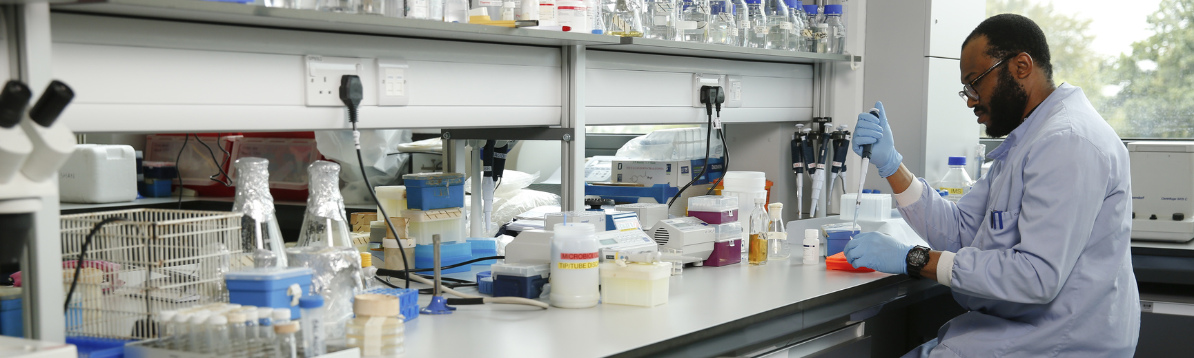 Man in laboratory