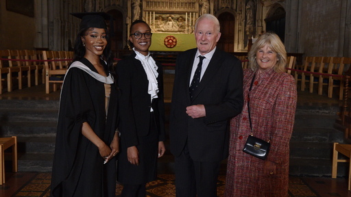 Picture of donor and students 