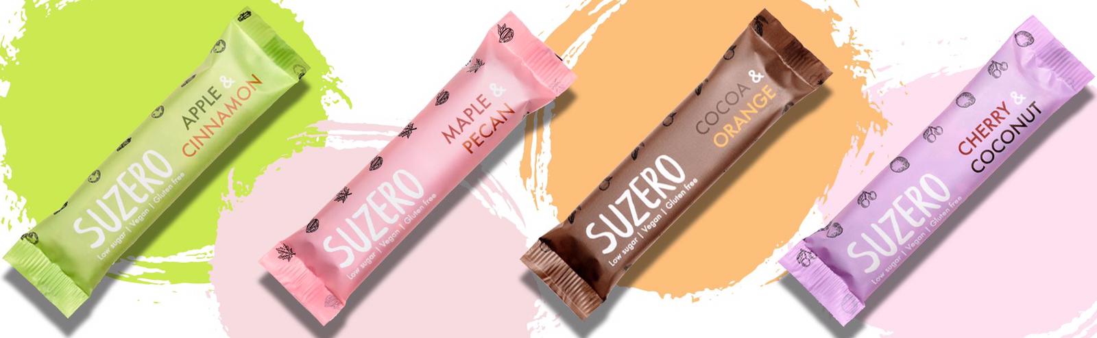 Four different favoured Suzero snack bars