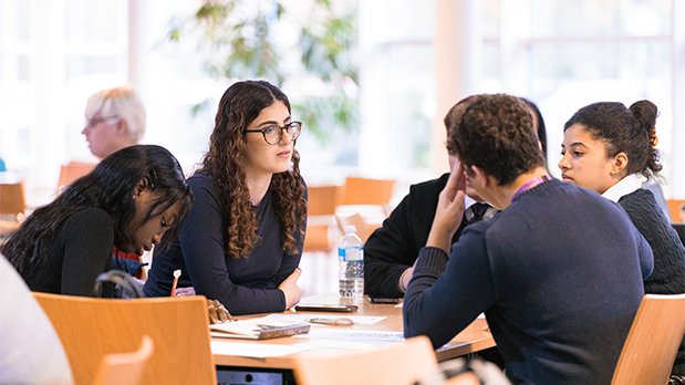A group of students completing a task at an Assessment Centre